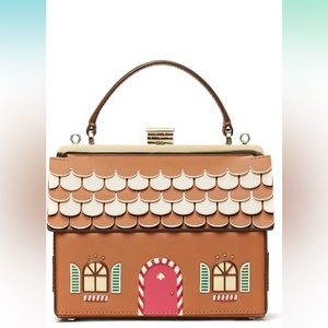 🆕 Kate Spade Handbag Gingerbread House Crossbody Brown Christmas Holiday